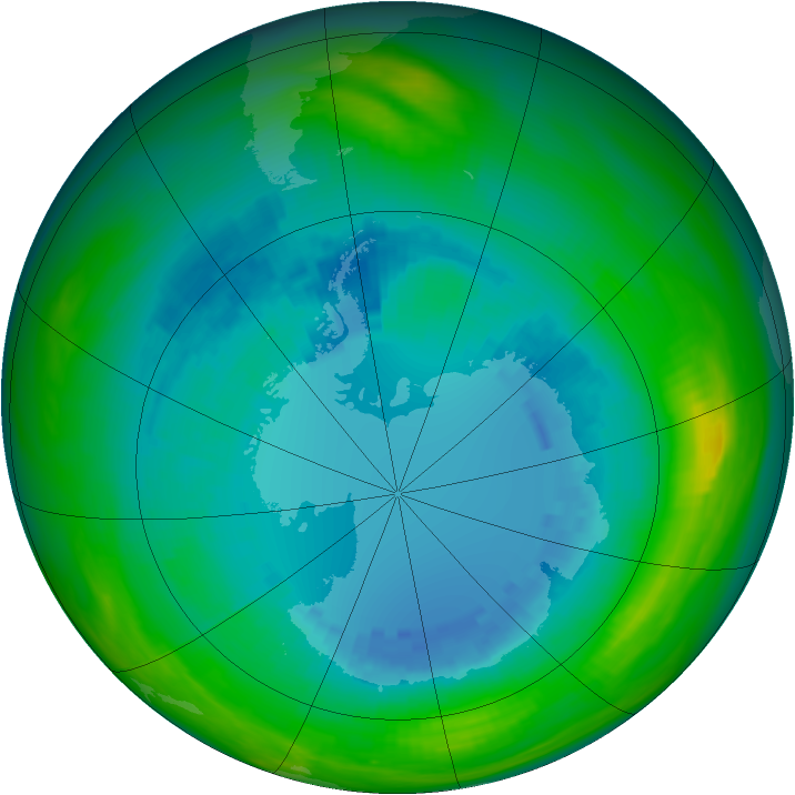 Ozone Map 1984-08-25